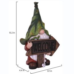 Cartoon Gnome Dwarf Statue Garden Lighting Waterproof Resin Figurines Solar Light Outdoor Lawn Courtyard Night Decorative Lamp (Type: D)