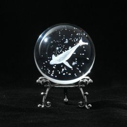 1pc Crystal Ball Art Decoration; Decoration Craft; Crystal Ball Valentine's Day Gifts Birthday Gifts (Type: Whale)