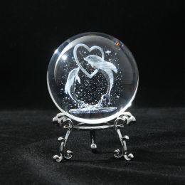 1pc Crystal Ball Art Decoration; Decoration Craft; Crystal Ball Valentine's Day Gifts Birthday Gifts (Type: Dolphin)